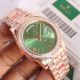 Best Replica Rolex Day Date 40 Rose Gold Green Dial President Watch (2)_th.jpg